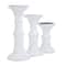 White Wood French Country Candle holder 10",8",6"